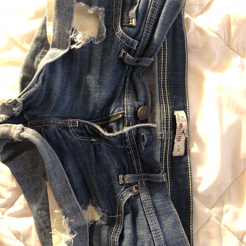 Hollister blue jean shorts